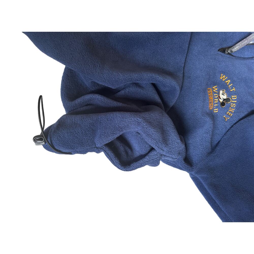 Walt Disney World Fleece 1/4 zip. Navy blue with embroidered logo. Men’s sz M - Picture 3 of 6